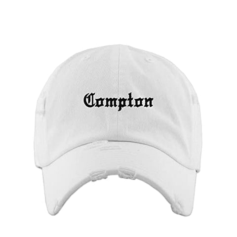 Compton Vintage Baseball Cap Embroidered Cotton Adjustable Distressed Dad Hat