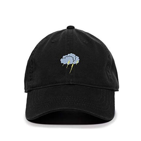 Storm Cloud Baseball Cap Embroidered Cotton Adjustable Dad Hat