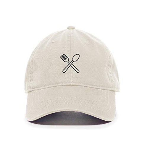 Fork and Spoon Baseball Cap Embroidered Cotton Adjustable Dad Hat