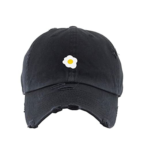 Scrambled Egg Vintage Baseball Cap Embroidered Cotton Adjustable Distressed Dad Hat