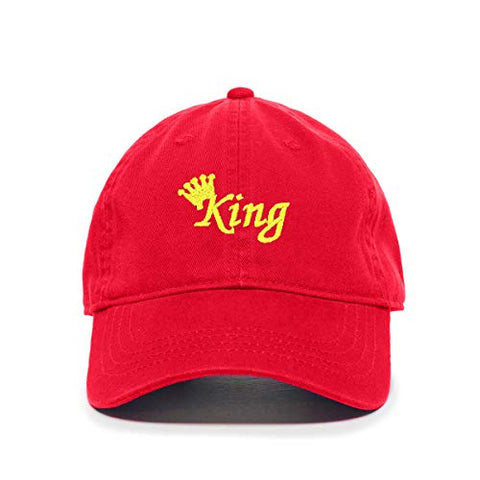 King Baseball Cap Embroidered Cotton Adjustable Dad Hat