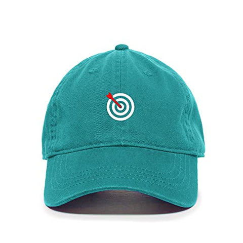 Bullseye Target with Arrow Baseball Cap Embroidered Cotton Adjustable Dad Hat