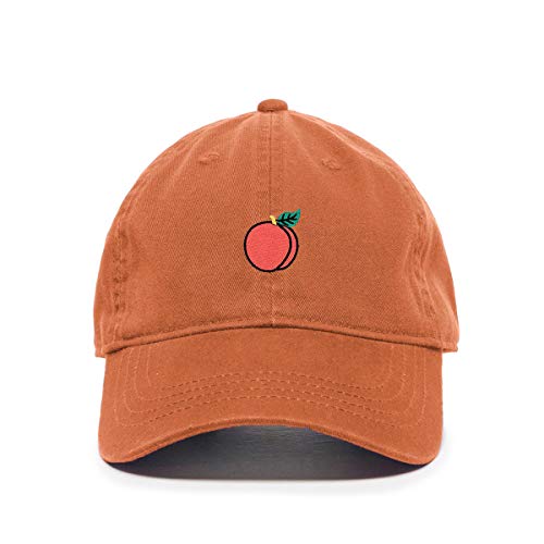 Peach Baseball Cap Embroidered Cotton Adjustable Dad Hat