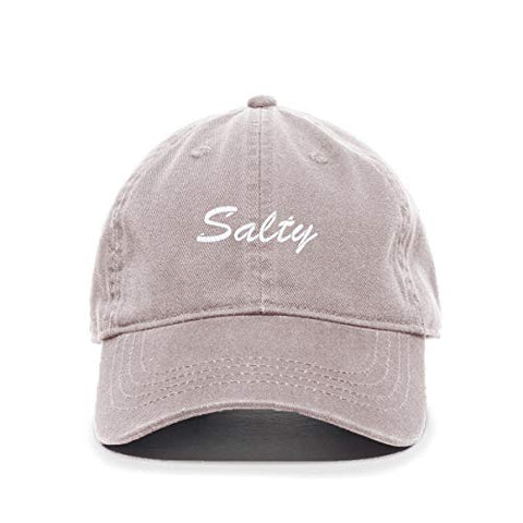 Salty Baseball Cap Embroidered Cotton Adjustable Dad Hat