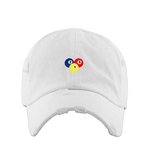 Billiard Balls Vintage Baseball Cap Embroidered Cotton Adjustable Distressed Dad Hat
