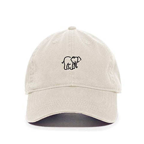 Elephant Baseball Cap Embroidered Cotton Adjustable Dad Hat