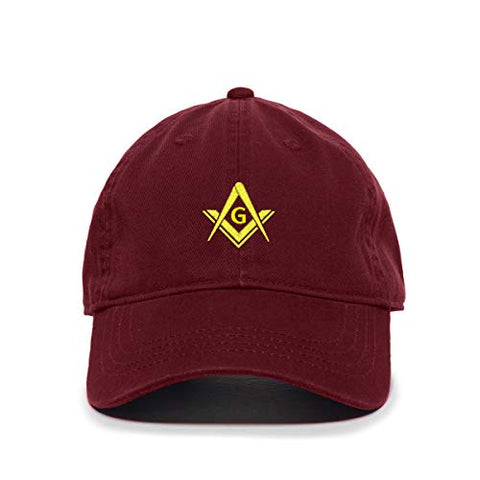 Masonic Symbol Baseball Cap Embroidered Cotton Adjustable Dad Hat