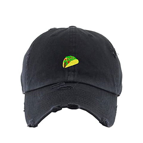 Mexican Taco Vintage Baseball Cap Embroidered Cotton Adjustable Distressed Dad Hat