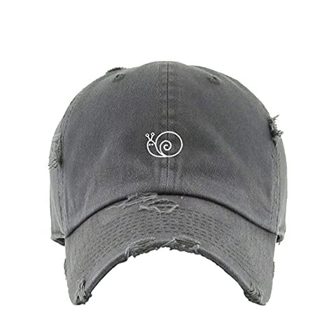 Snail Vintage Baseball Cap Embroidered Cotton Adjustable Distressed Dad Hat