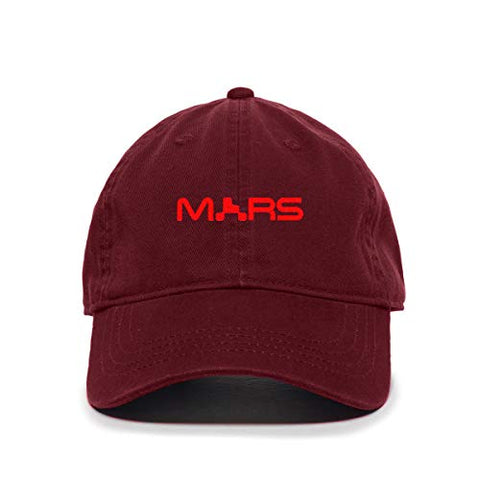 Mars NASA Logo Baseball Cap Embroidered Cotton Adjustable Dad Hat