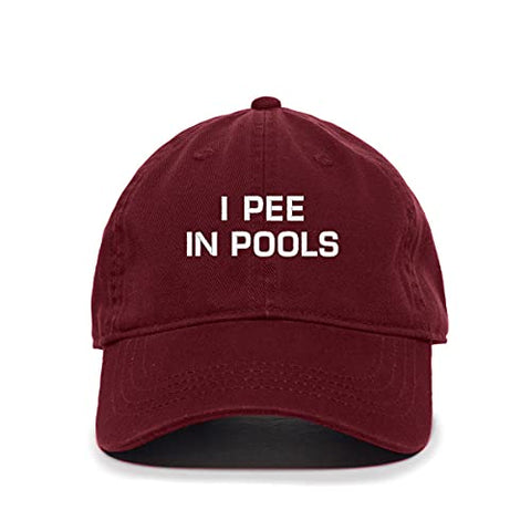 I Pee in Pools Baseball Cap Embroidered Cotton Adjustable Dad Hat