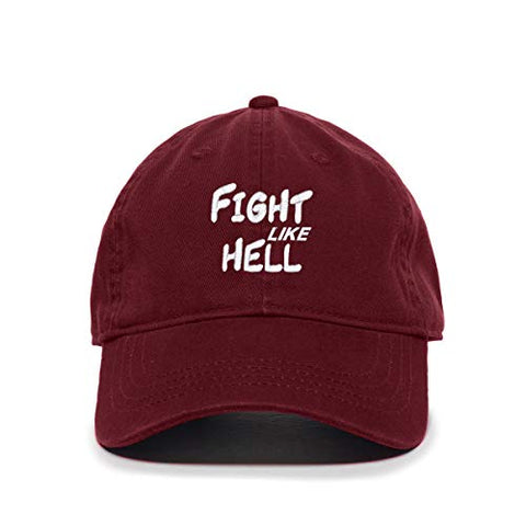 Fight Like Hell Baseball Cap Embroidered Cotton Adjustable Dad Hat