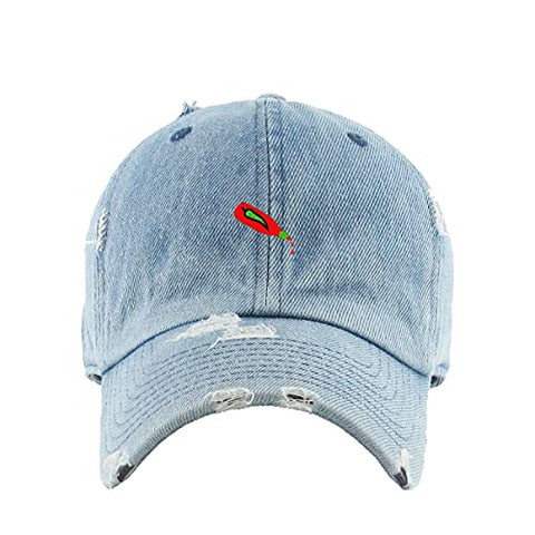 Hot Sauce Bottle Vintage Baseball Cap Embroidered Cotton Adjustable Distressed Dad Hat