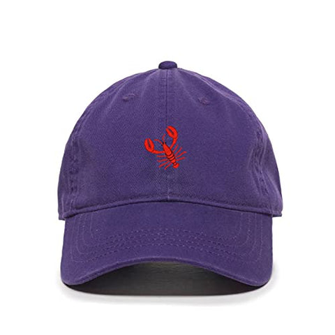 Lobster Baseball Cap Embroidered Cotton Adjustable Dad Hat